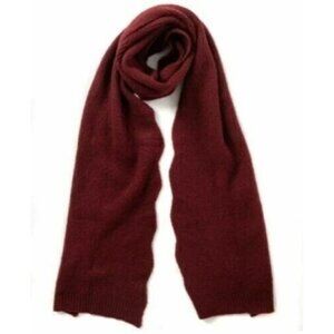 INC International Concepts Burgundy Wine‎ Scalloped Chevron Scarf